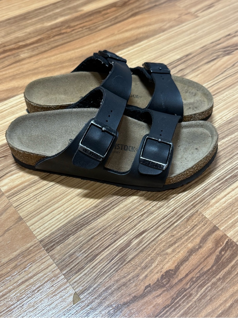 Birkenstock Black Two-Strap Kids Sandals, Sz 32